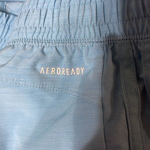 Blue Adidas athletic shorts